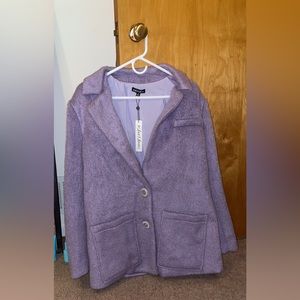 Never worn purple oversized knit blazer